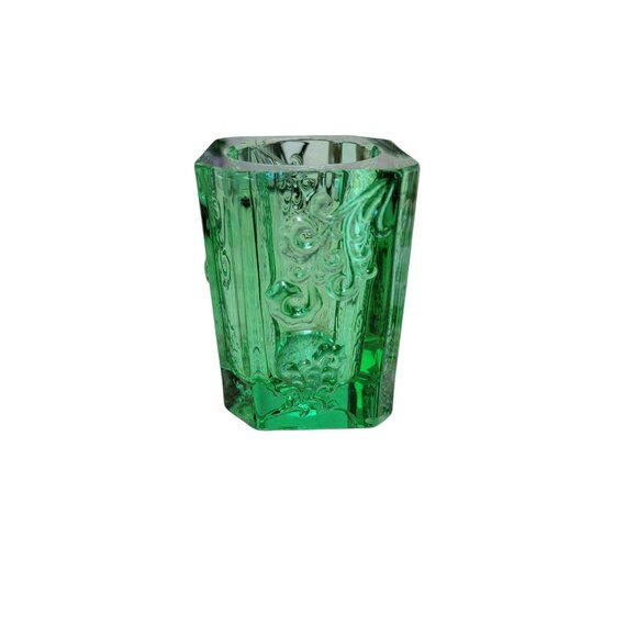 Tittot Green Crystal Hexagonal Vase - Picture 1 of 8